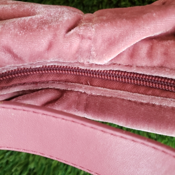 Vintage Velvet Small Purse- Leather Side Detailing - Picture 5 of 11